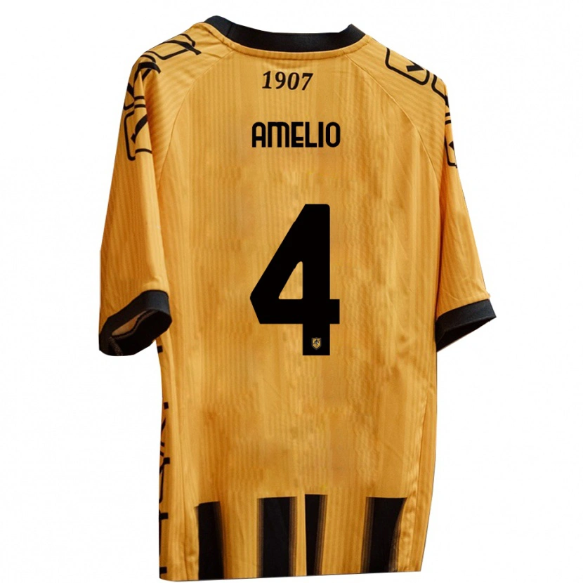 Danxen Men Ciro Amelio #4 Yellow Black Home Jersey 2025/26 T-Shirt