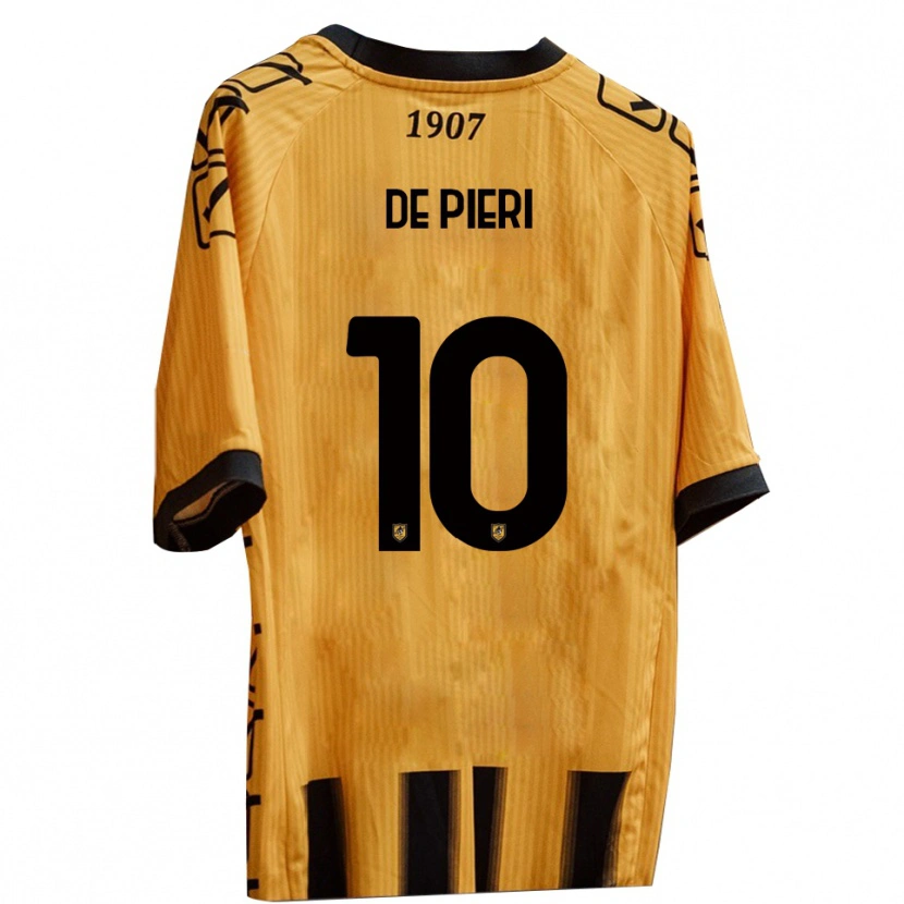 Danxen Men Giacomo De Pieri #10 Yellow Black Home Jersey 2025/26 T-Shirt