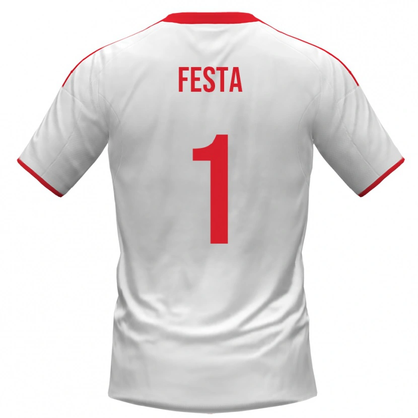 Danxen Men Marco Festa #1 White Red Home Jersey 2025/26 T-Shirt