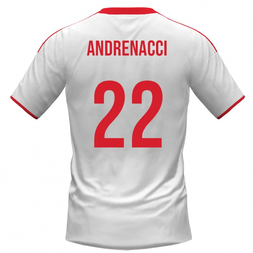 Danxen Men Lorenzo Andrenacci #22 White Red Home Jersey 2025/26 T-Shirt