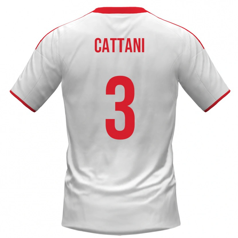 Danxen Men Thomas Cattani #3 White Red Home Jersey 2025/26 T-Shirt