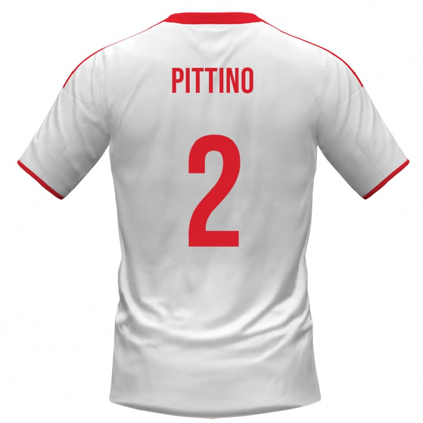 Danxen Men Tommaso Pittino #2 White Red Home Jersey 2025/26 T-Shirt