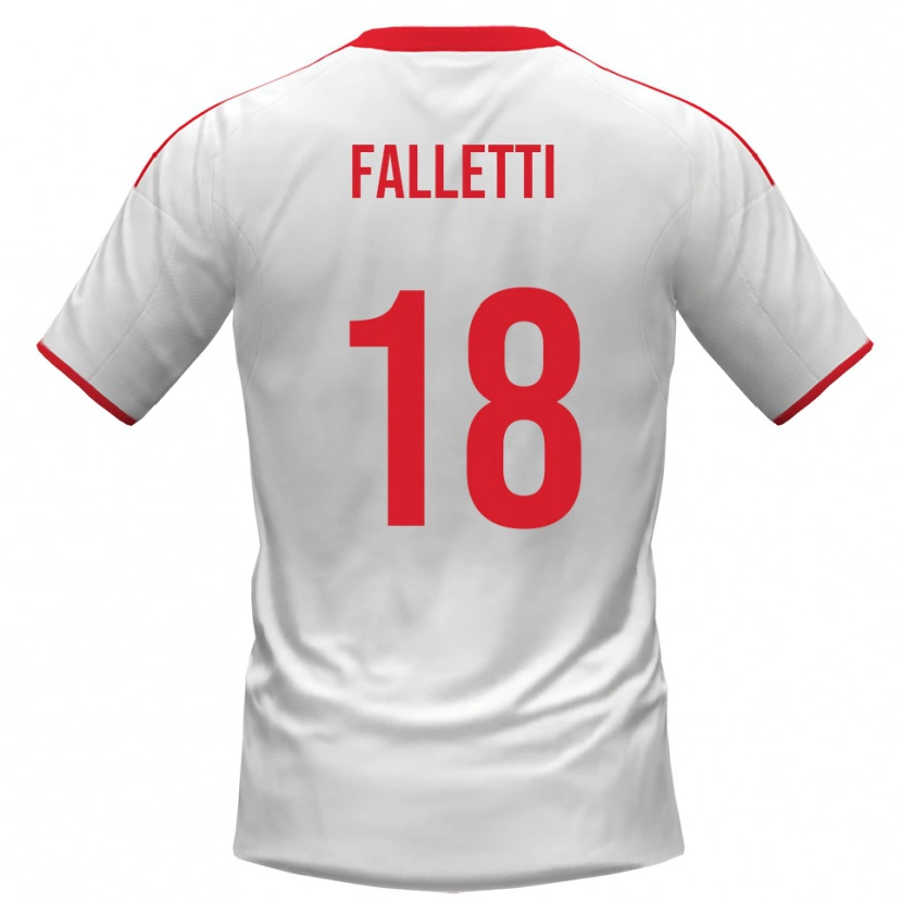 Danxen Men César Falletti #18 White Red Home Jersey 2025/26 T-Shirt