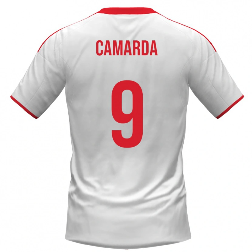 Danxen Men Nicolò Camarda #9 White Red Home Jersey 2025/26 T-Shirt