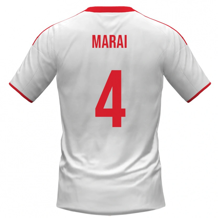 Danxen Men Cristian Marai #4 White Red Home Jersey 2025/26 T-Shirt