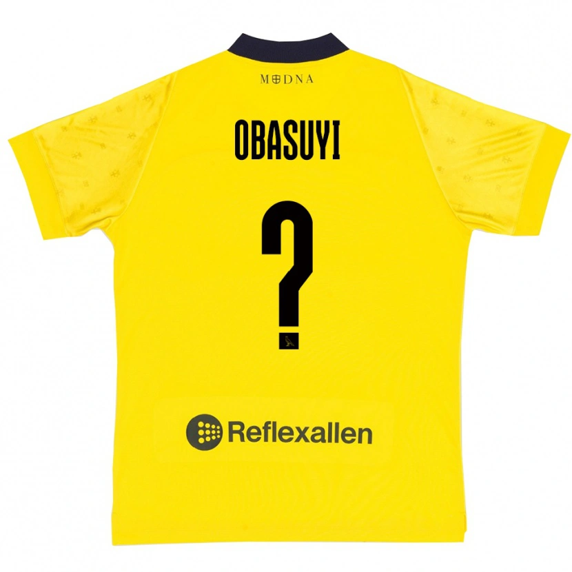 Danxen Men Freedom Obasuyi #0 Yellow Navy Home Jersey 2025/26 T-Shirt