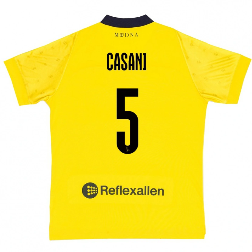 Danxen Men Iacopo Casani #5 Yellow Navy Home Jersey 2025/26 T-Shirt