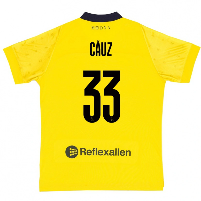 Danxen Men Cristian Căuz #33 Yellow Navy Home Jersey 2025/26 T-Shirt