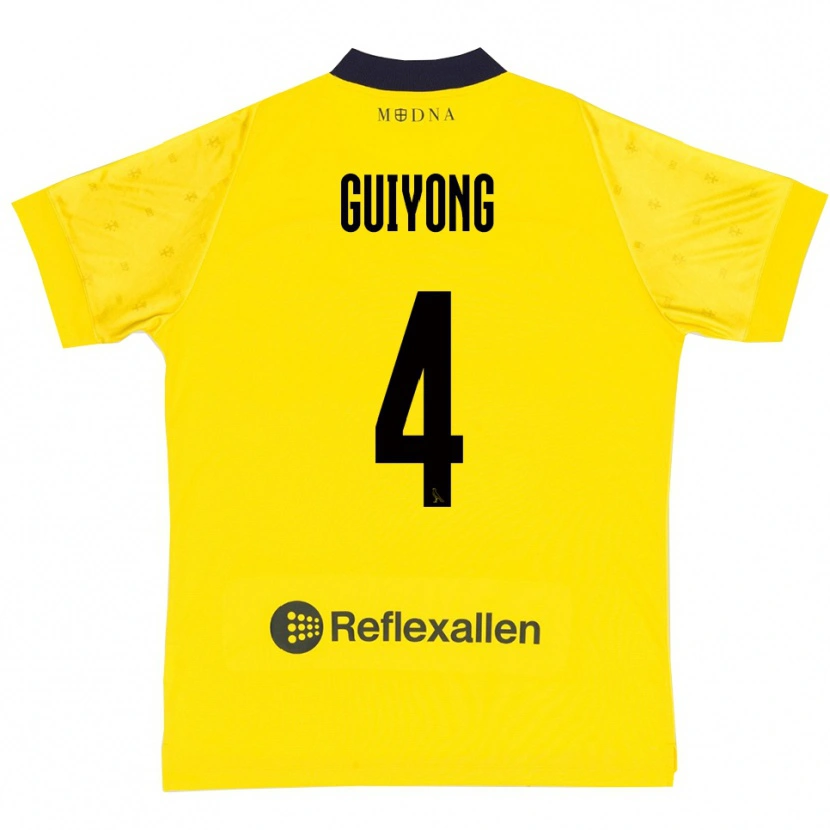Danxen Men Franck Guiyong #4 Yellow Navy Home Jersey 2025/26 T-Shirt