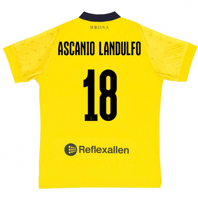 Danxen Men Gabriele Ascanio Landulfo #18 Yellow Navy Home Jersey 2025/26 T-Shirt