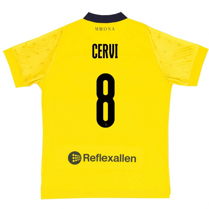 Danxen Men Tommaso Cervi #8 Yellow Navy Home Jersey 2025/26 T-Shirt