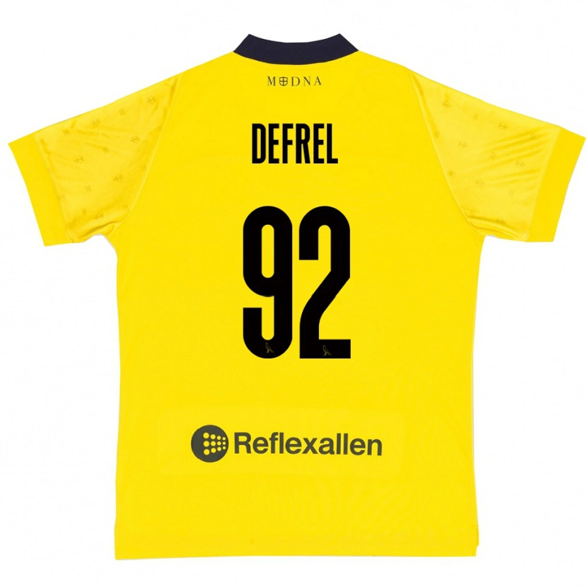 Danxen Men Grégoire Defrel #92 Yellow Navy Home Jersey 2025/26 T-Shirt