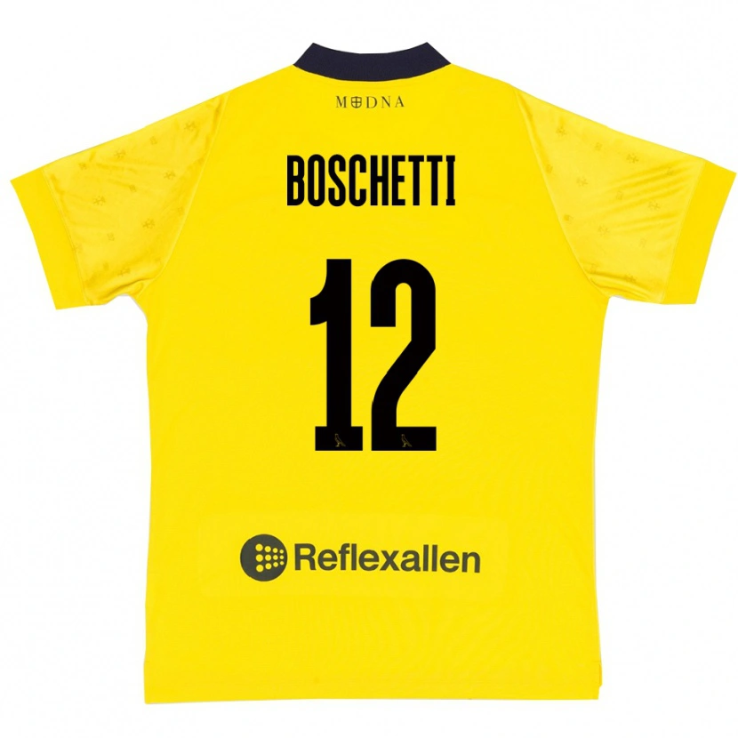 Danxen Men Matteo Boschetti #12 Yellow Navy Home Jersey 2025/26 T-Shirt