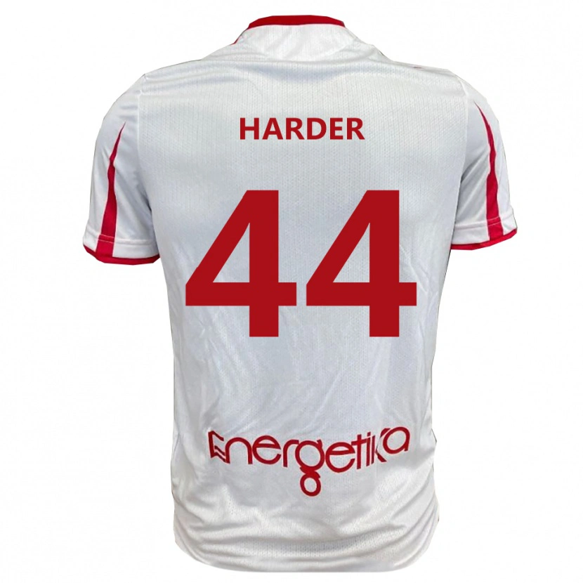 Danxen Men Jonas Harder #44 White Red Home Jersey 2025/26 T-Shirt