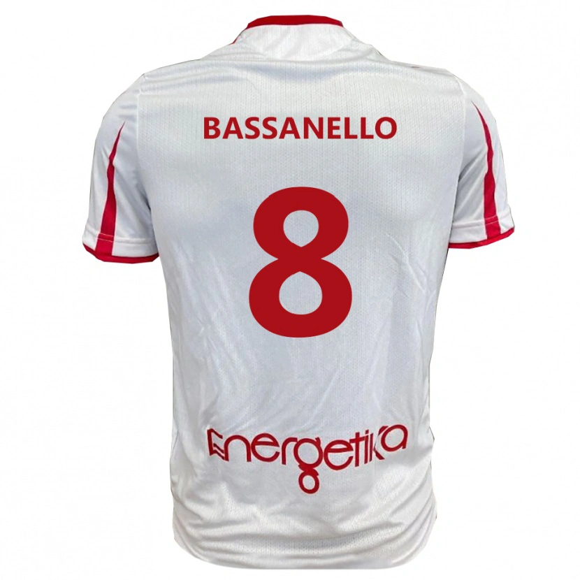Danxen Men Davide Bassanello #8 White Red Home Jersey 2025/26 T-Shirt