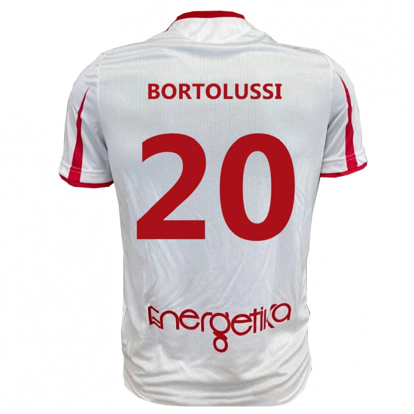 Danxen Men Mattia Bortolussi #20 White Red Home Jersey 2025/26 T-Shirt