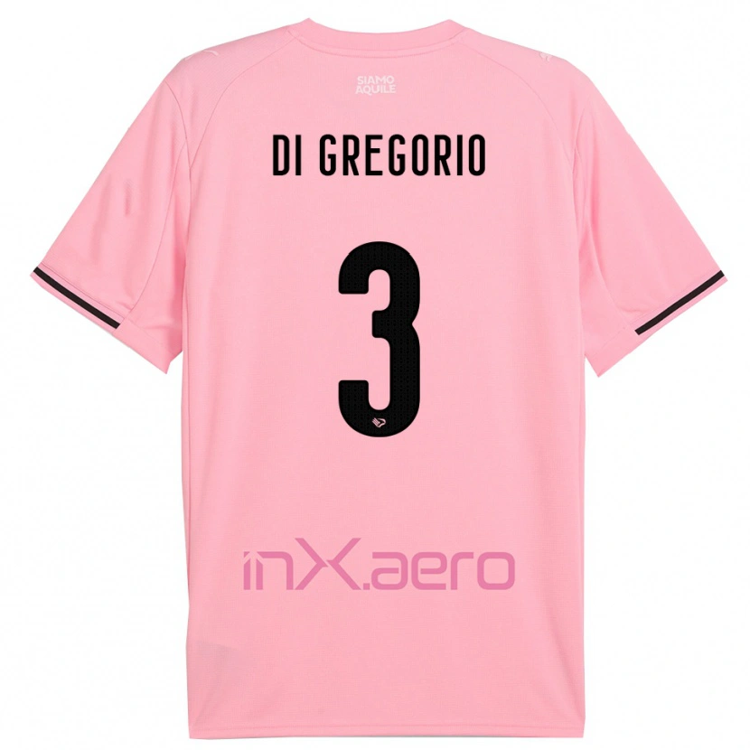Danxen Men Angelo Di Gregorio #3 Pink Black Home Jersey 2025/26 T-Shirt