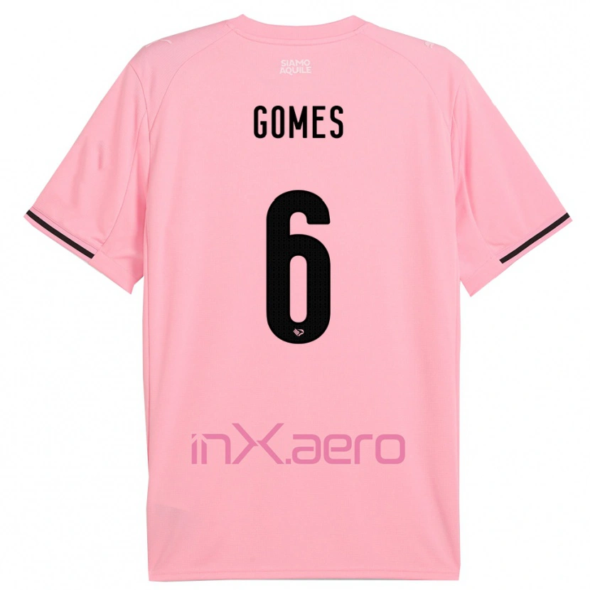Danxen Men Claudio Gomes #6 Pink Black Home Jersey 2025/26 T-Shirt