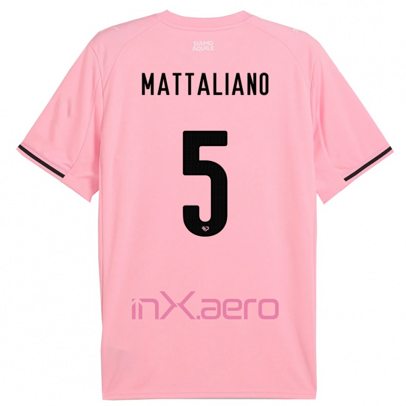 Danxen Men Cristian Mattaliano #5 Pink Black Home Jersey 2025/26 T-Shirt