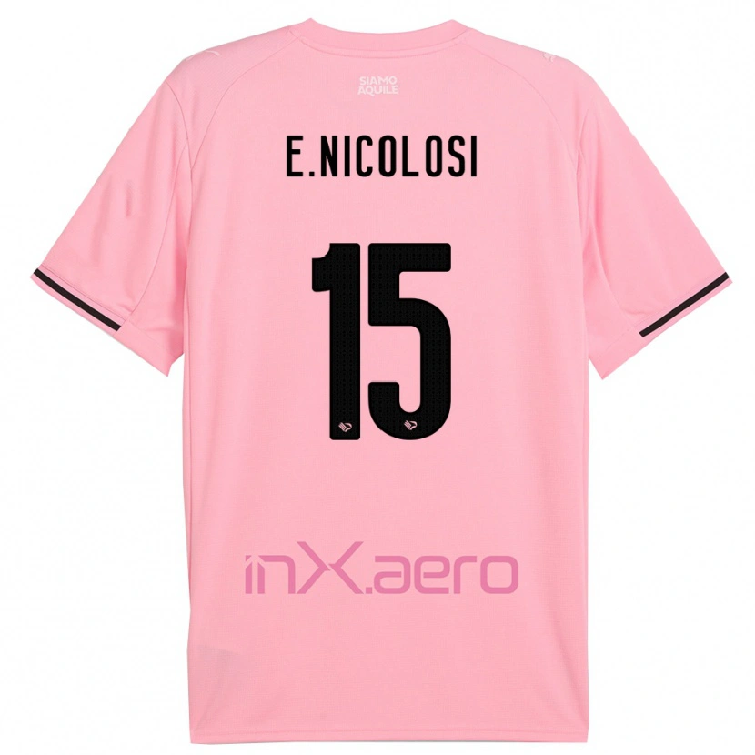Danxen Men Ettore Nicolosi #15 Pink Black Home Jersey 2025/26 T-Shirt