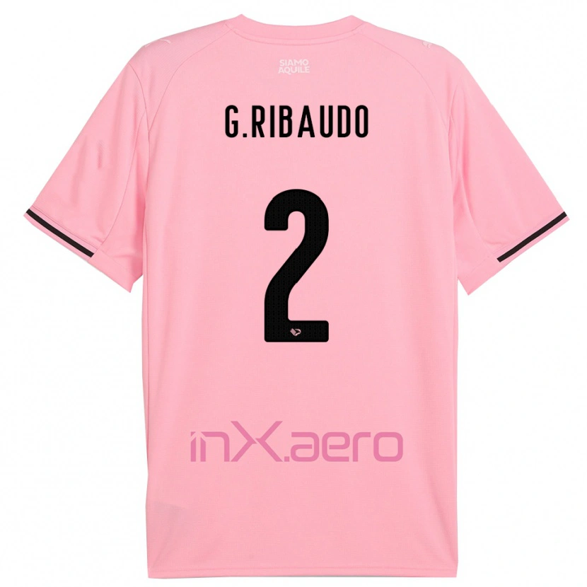 Danxen Men Giorgio Ribaudo #2 Pink Black Home Jersey 2025/26 T-Shirt