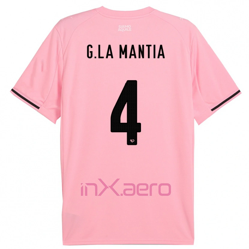 Danxen Men Giulio La Mantia #4 Pink Black Home Jersey 2025/26 T-Shirt