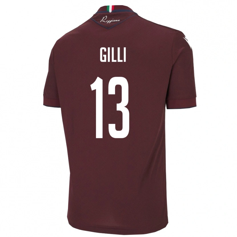 Danxen Men Alberto Gilli #13 Burgundy White Home Jersey 2025/26 T-Shirt