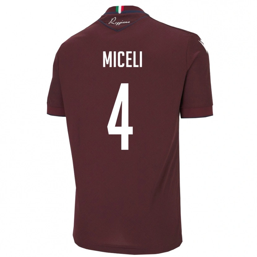 Danxen Men Leonardo Miceli #4 Burgundy White Home Jersey 2025/26 T-Shirt