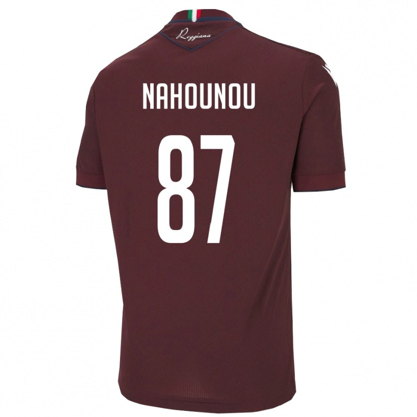 Danxen Men Yannis Nahounou #87 Burgundy White Home Jersey 2025/26 T-Shirt