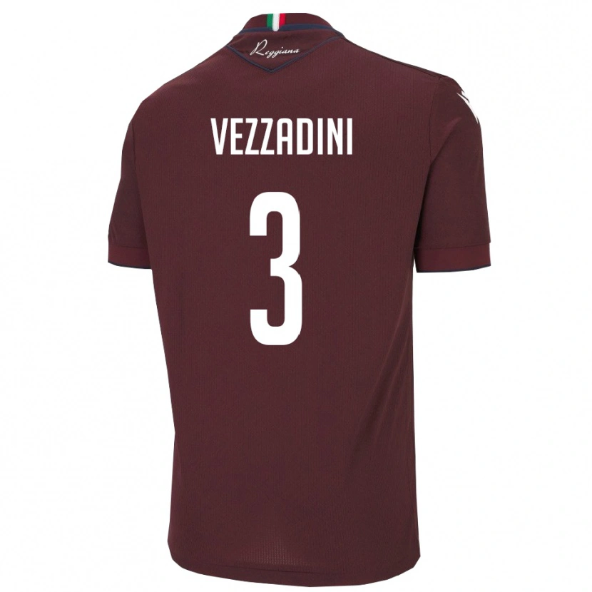 Danxen Men Riccardo Vezzadini #3 Burgundy White Home Jersey 2025/26 T-Shirt