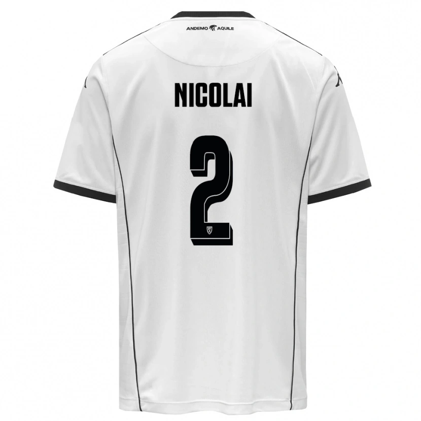 Danxen Men Gabriele Nicolai #2 White Black Home Jersey 2025/26 T-Shirt