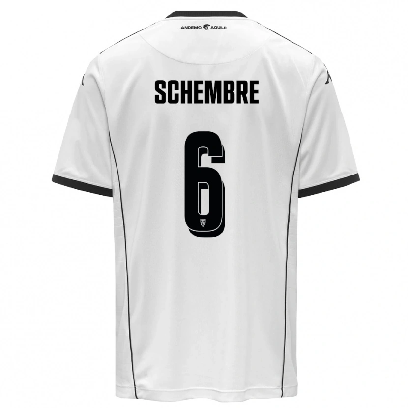 Danxen Men Emanuele Schembre #6 White Black Home Jersey 2025/26 T-Shirt