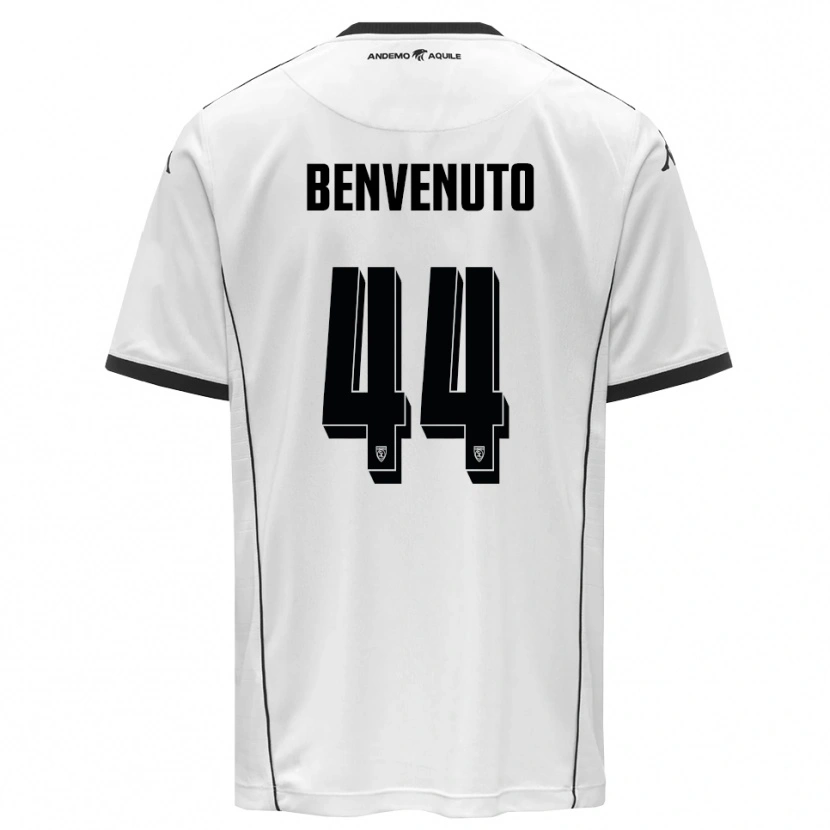 Danxen Men Mattia Benvenuto #44 White Black Home Jersey 2025/26 T-Shirt