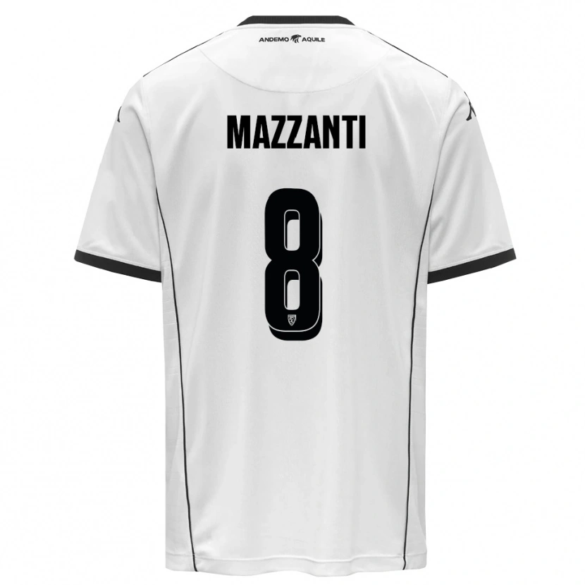Danxen Men Tommaso Mazzanti #8 White Black Home Jersey 2025/26 T-Shirt