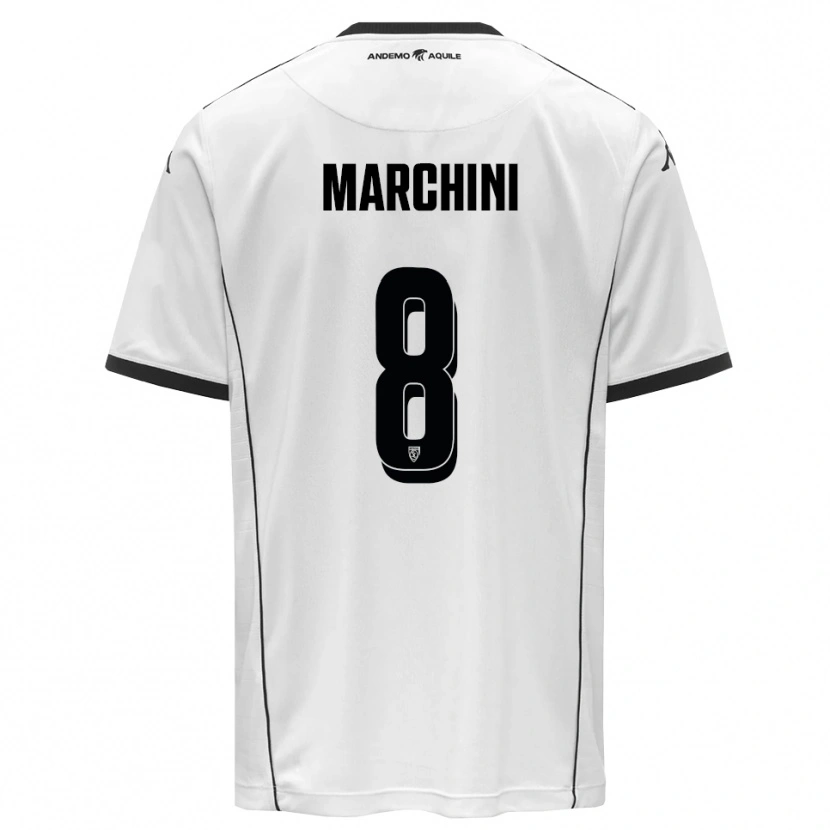 Danxen Men Mattia Marchini #8 White Black Home Jersey 2025/26 T-Shirt