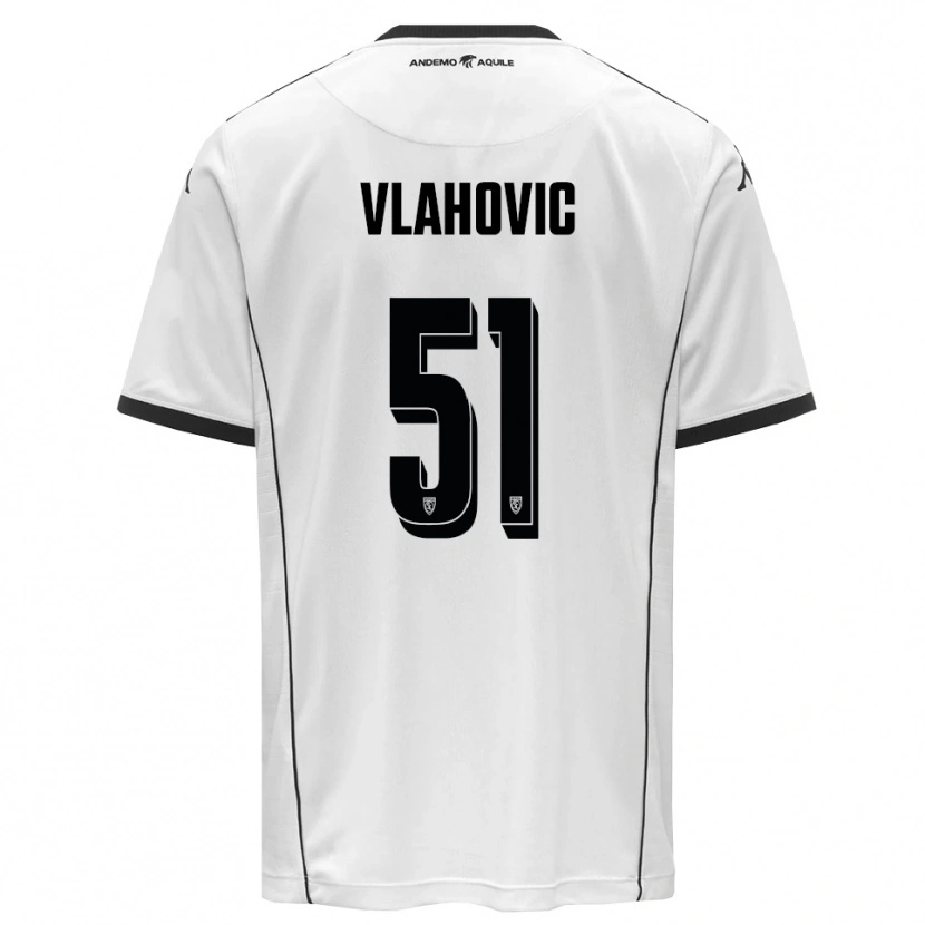 Danxen Men Vanja Vlahović #51 White Black Home Jersey 2025/26 T-Shirt