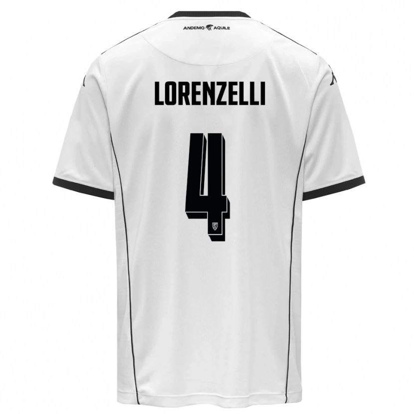 Danxen Men Emanuele Lorenzelli #4 White Black Home Jersey 2025/26 T-Shirt