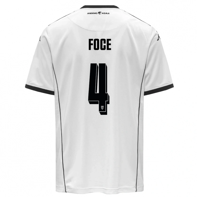 Danxen Men Jacopo Foce #4 White Black Home Jersey 2025/26 T-Shirt