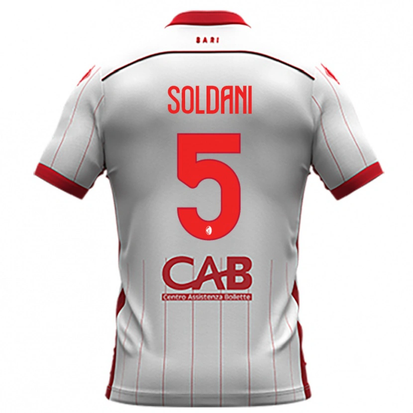 Danxen Men Mauro Soldani #5 White Red Home Jersey 2025/26 T-Shirt