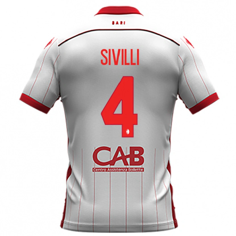 Danxen Men Federico Sivilli #4 White Red Home Jersey 2025/26 T-Shirt