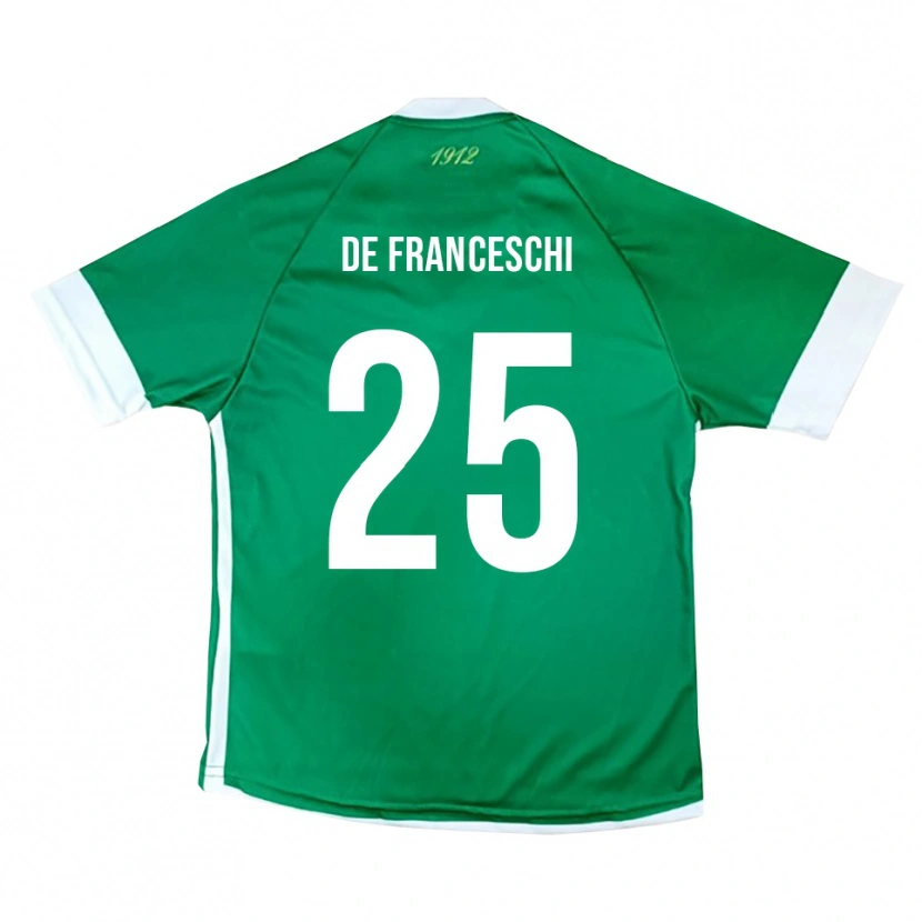 Danxen Men Edoardo De Franceschi #25 Green White Home Jersey 2025/26 T-Shirt