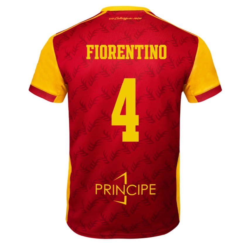 Danxen Men Carlo Fiorentino #4 Yellow Red Home Jersey 2025/26 T-Shirt