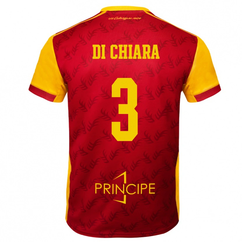 Danxen Men Gianluca Di Chiara #3 Yellow Red Home Jersey 2025/26 T-Shirt