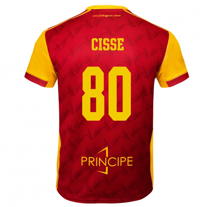 Danxen Men Alphadjo Cissè #80 Yellow Red Home Jersey 2025/26 T-Shirt