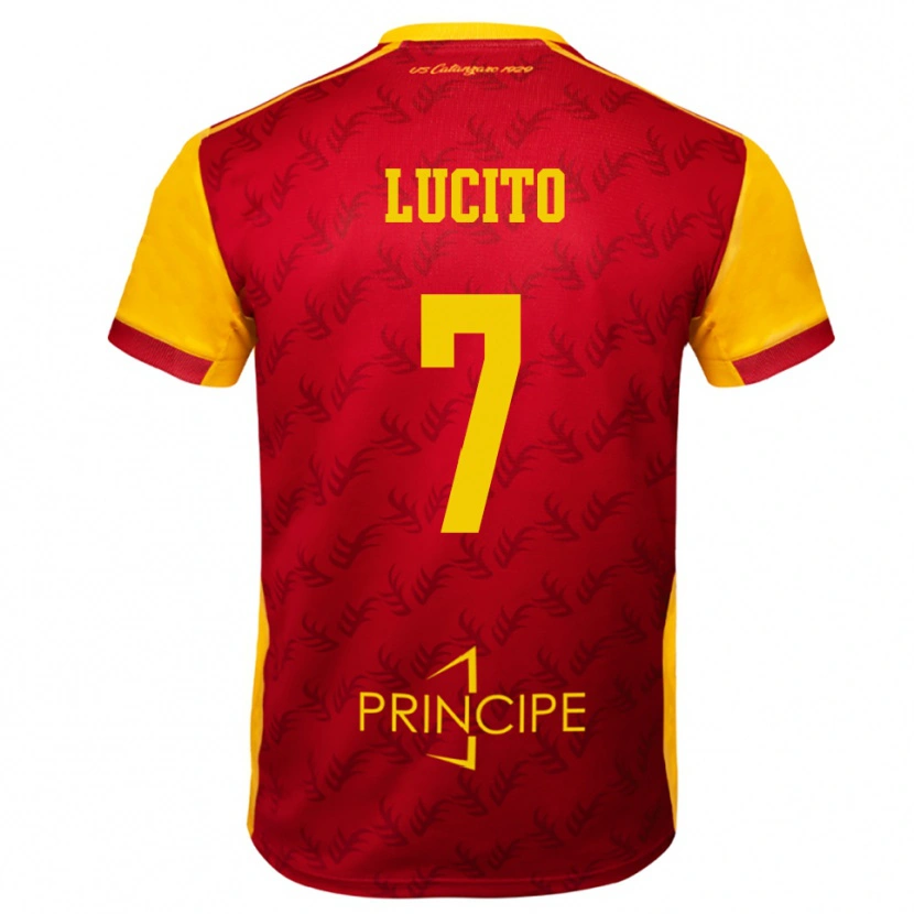 Danxen Men Adriano Lucito #7 Yellow Red Home Jersey 2025/26 T-Shirt