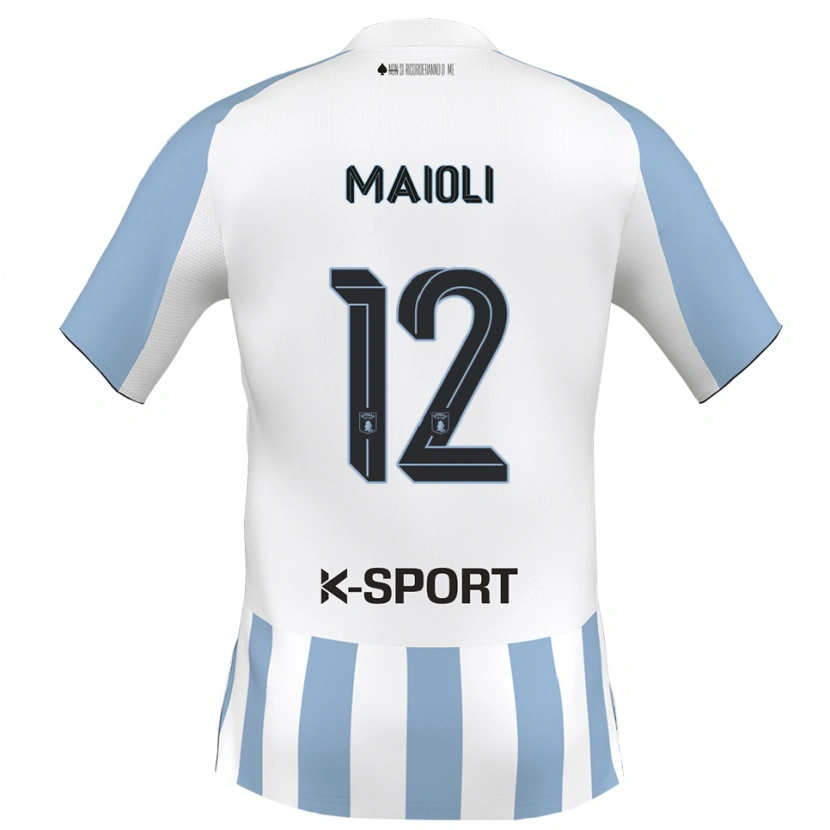 Danxen Men Francesco Maioli #12 White Sky Blue Home Jersey 2025/26 T-Shirt