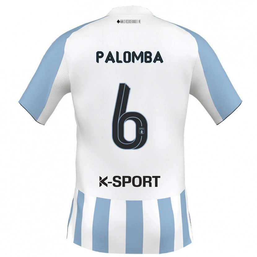 Danxen Men Luigi Palomba #6 White Sky Blue Home Jersey 2025/26 T-Shirt