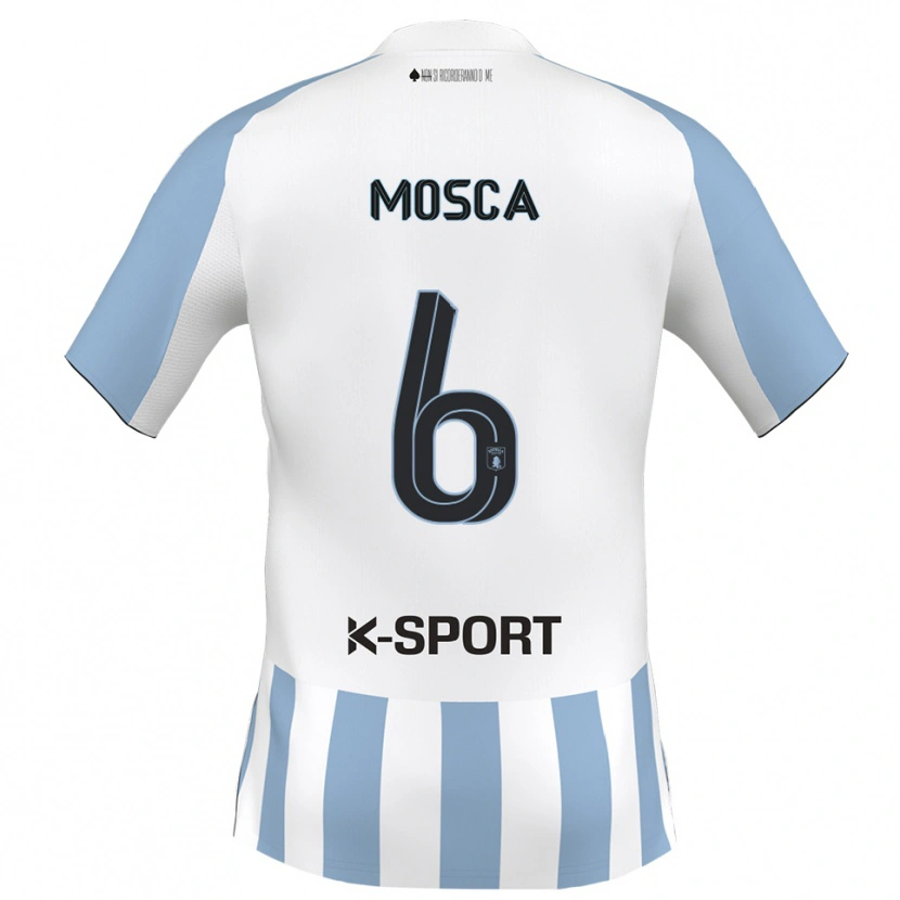 Danxen Men Giulio Mosca #6 White Sky Blue Home Jersey 2025/26 T-Shirt