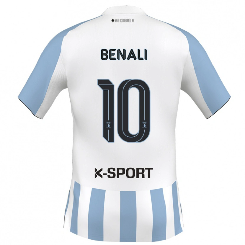 Danxen Men Ahmad Benali #10 White Sky Blue Home Jersey 2025/26 T-Shirt