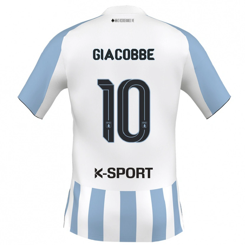 Danxen Men Christian Giacobbe #10 White Sky Blue Home Jersey 2025/26 T-Shirt